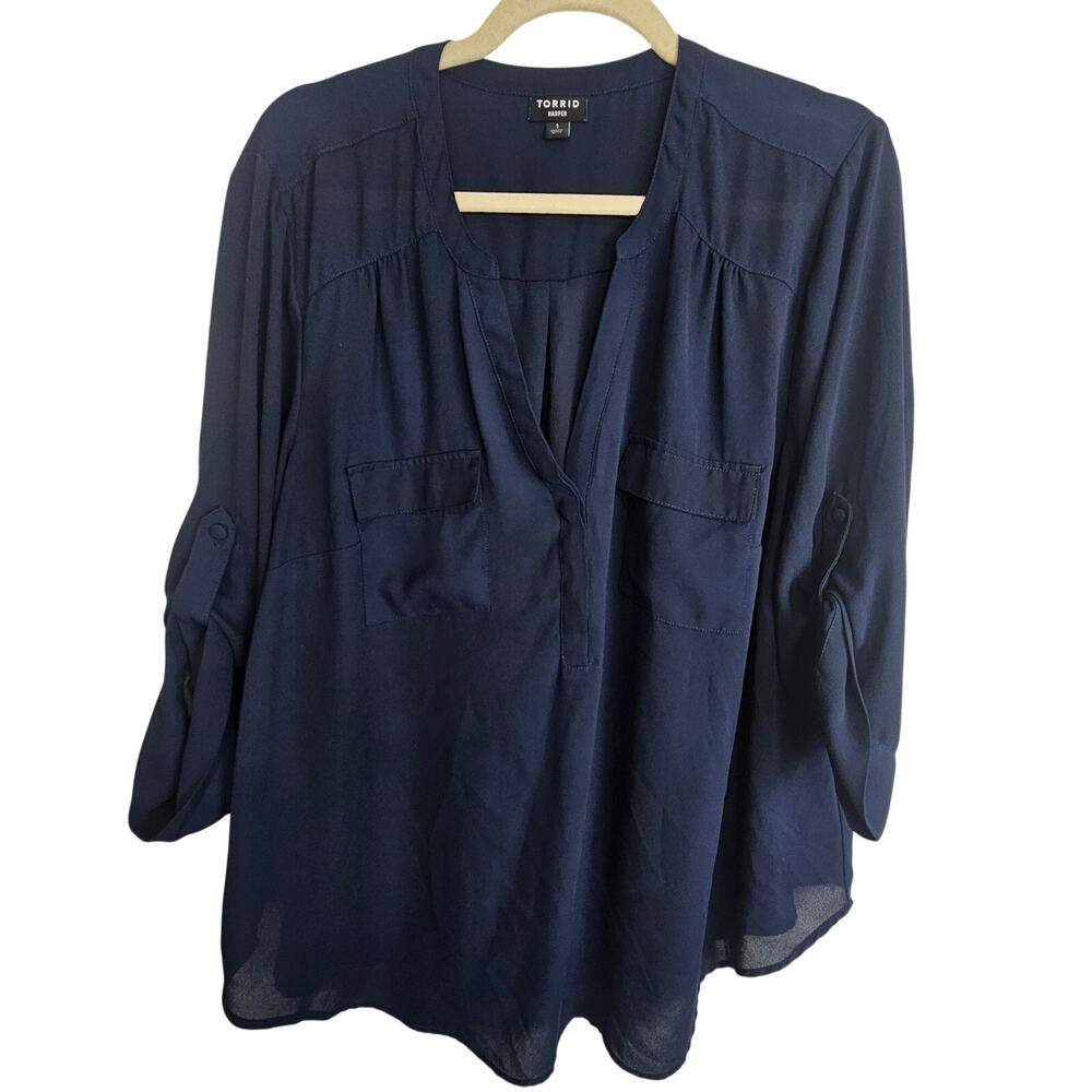 Torrid Harper Womens Career Blouse Plus Size 1X Corp Office Siren Corporate Chic